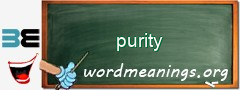 WordMeaning blackboard for purity